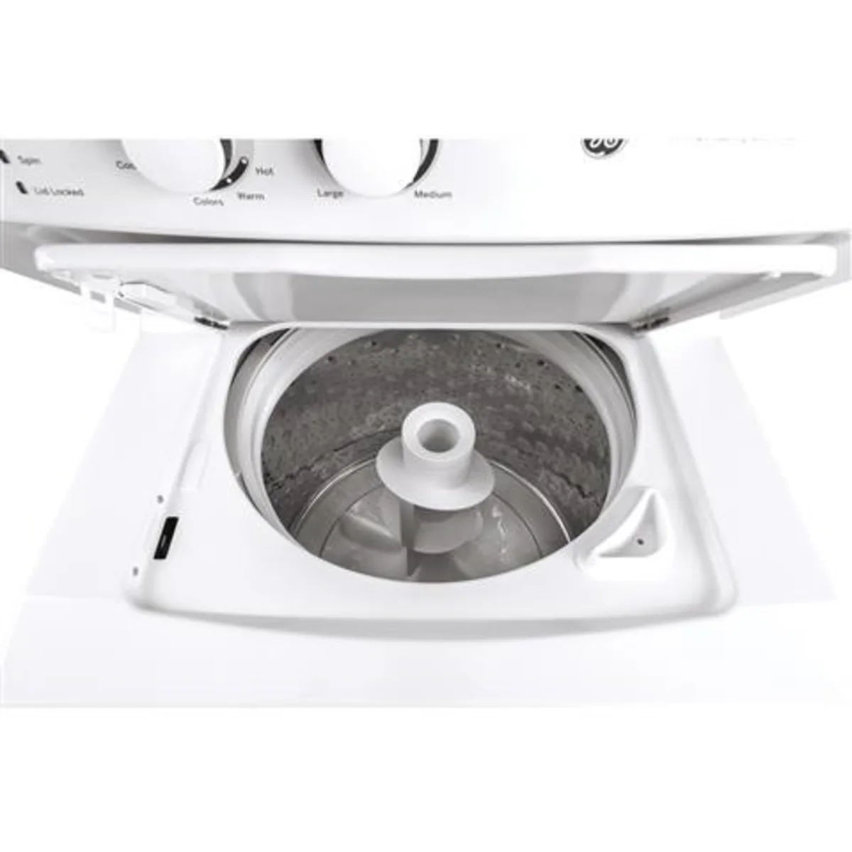 GE GUD27ESSMWW – Ensemble superposé laveuse 3,8 pi³ / sécheuse 5,9 pi³