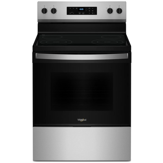 Whirlpool 30″ Cuisinière électrique autoportante 5,3 pi³ – Modèle WFES3030RS