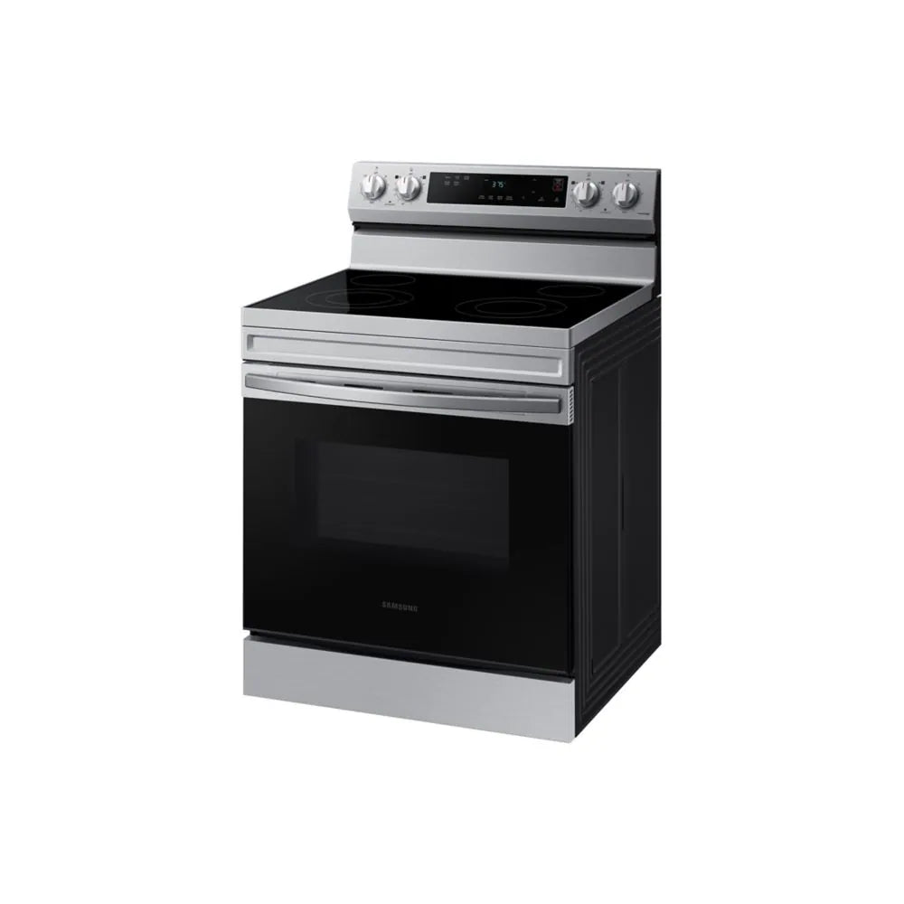 Samsung NE63A6511SS – Cuisinière électrique intelligente 30 po, convection + Air Fry, 6,3 pi³, Inox