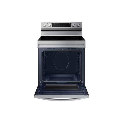 Samsung NE63A6511SS – Cuisinière électrique intelligente 30 po, convection + Air Fry, 6,3 pi³, Inox