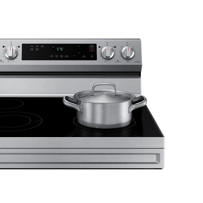 Samsung NE63A6511SS – Cuisinière électrique intelligente 30 po, convection + Air Fry, 6,3 pi³, Inox