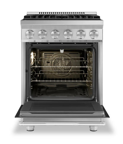Smeg 24 po Cuisinière à Biénergie Inox avec Four à Convection 2,8 pi³ – Modèle SPR24UGGX