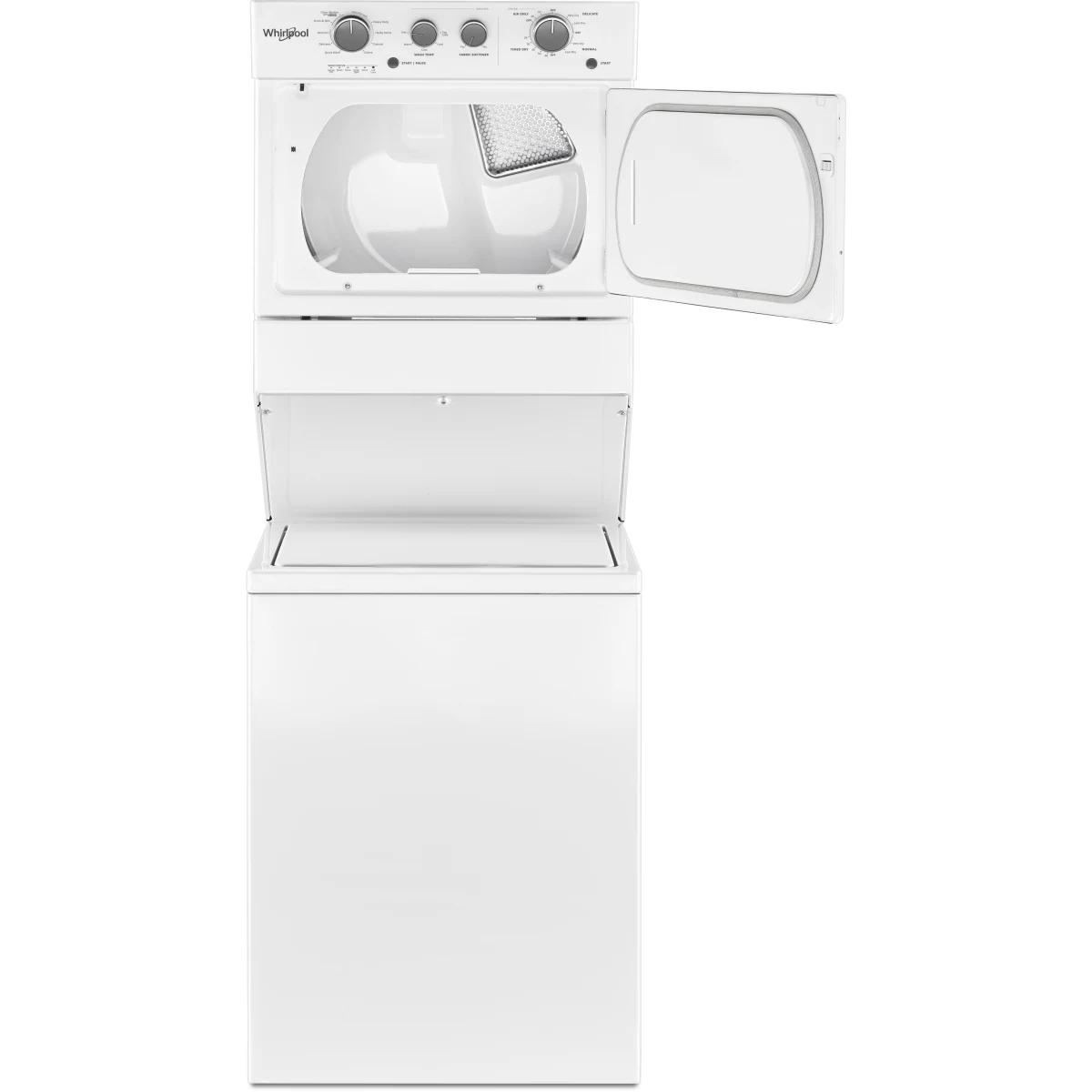 Whirlpool WET4027HW – Centre laveuse 3,5 pi³ / sécheuse 5,9 pi³ superposé